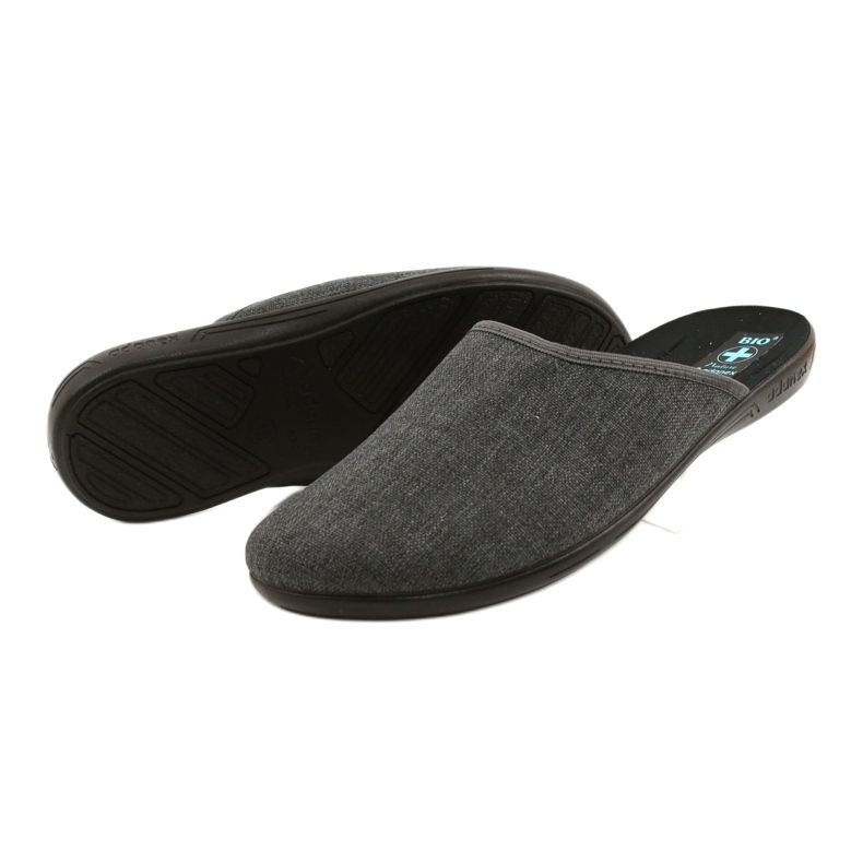 Chaussons gris pour hommes Adanex 24623 2
