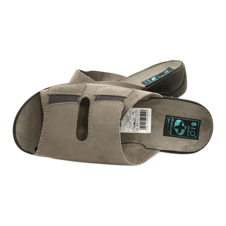 Adanex Chaussons BIO Nature 26025 femme gris 4