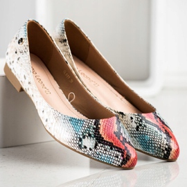 Ballerines Sergio Leone à imprimé serpent multicolore 3