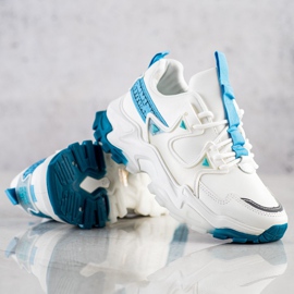 SHELOVET Baskets Avec Inserts Mode Bleus blanc 1