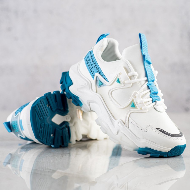 SHELOVET Baskets Avec Inserts Mode Bleus blanche 1