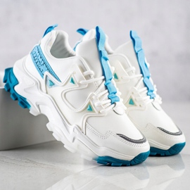 SHELOVET Baskets Avec Inserts Mode Bleus blanche 2