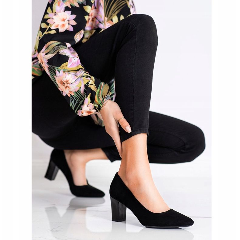 Sergio Leone Escarpins noirs pour femmes sur un talon haut le noir 1 Sergio Leone Escarpins noirs pour femmes sur un talon haut le noir 1