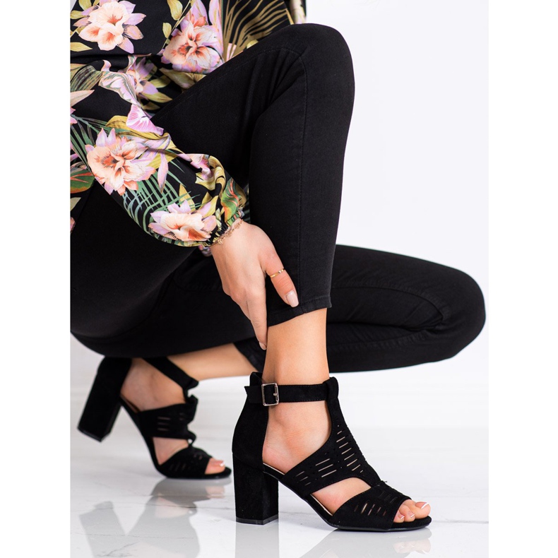 Les sandales ajourées de Sergio Leone noir 1