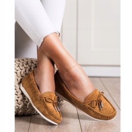 SHELOVET Mocassins décontractés camel brun 1