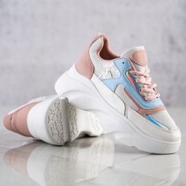 SHELOVET Baskets colorées sur la plate-forme blanche multicolore 1