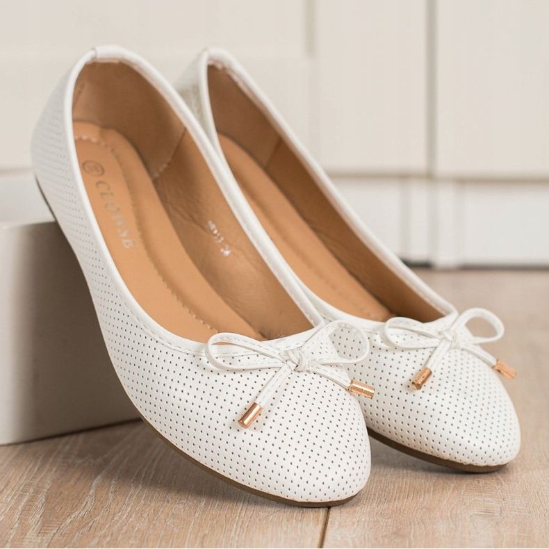 Clowse Ballerines blanches 2