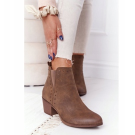 PJ1 Bottines Chaudes Femme Jodhpur boots Khaki Morgan brun 2