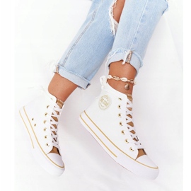 Baskets Hautes Femme Big Star HH274450 Blanc beige blanche 2