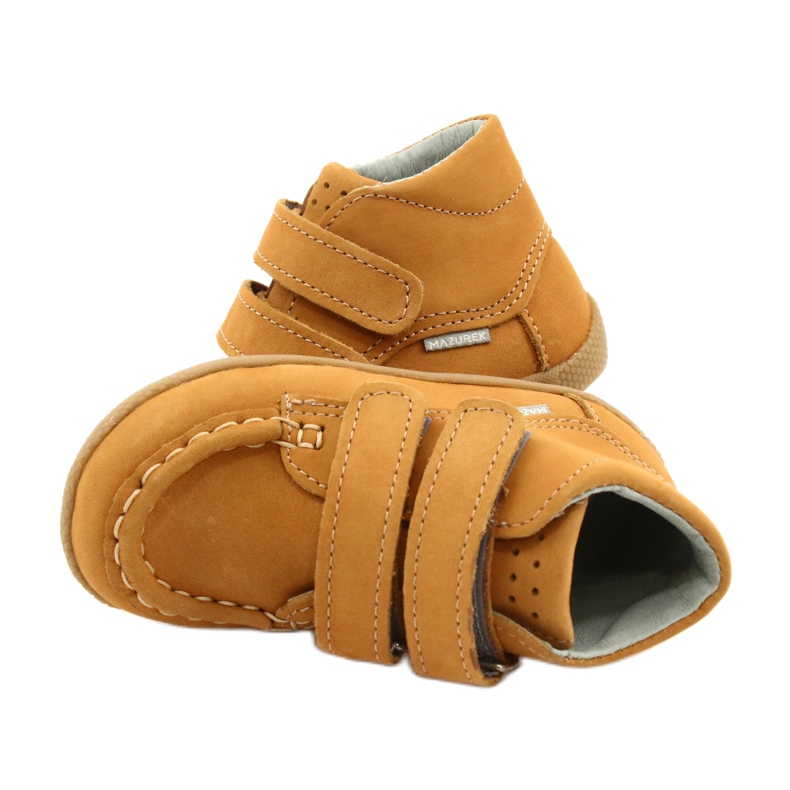 Mazurek Mocassins Mazurka Avec Velcro Camel 127 jaune 4