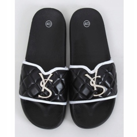 Pantoufles noires BG77P pour femmes noires 1