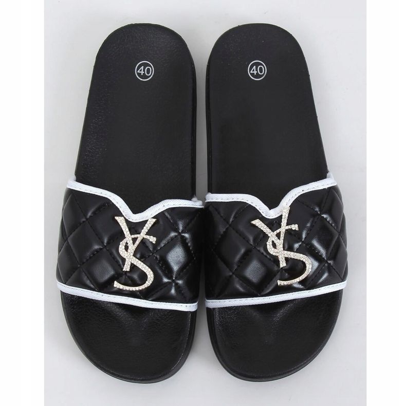 Pantoufles noires BG77P pour femmes noires 1