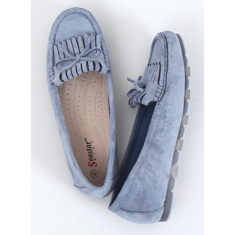 Bleu Mocassins Femme GS11P Bleu 1