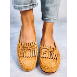 Mocassins femme Camel GS11P Tan brun 2