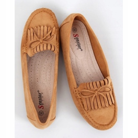 Mocassins femme Camel GS11P Tan brun 1