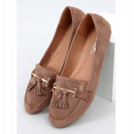 Mocassins femme beige 9988-159 Kaki 1
