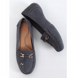 Gris Mocassins femme sur fond gris H9228 Gris 1