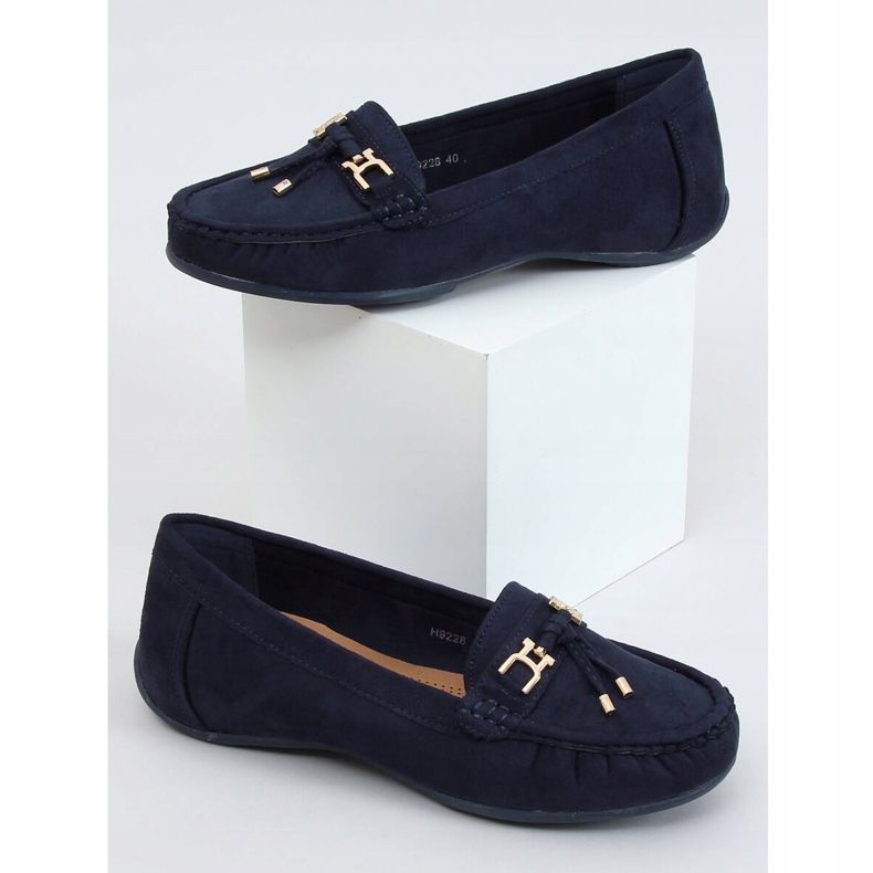 Mocassins femme sur plateforme bleu marine H9228 Azul 1 Mocassins femme sur plateforme bleu marine H9228 Azul 1