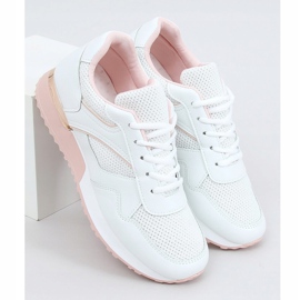 Chaussures de sport blanches VL134P BLANC / ROSE 1 Chaussures de sport blanches VL134P BLANC / ROSE 1