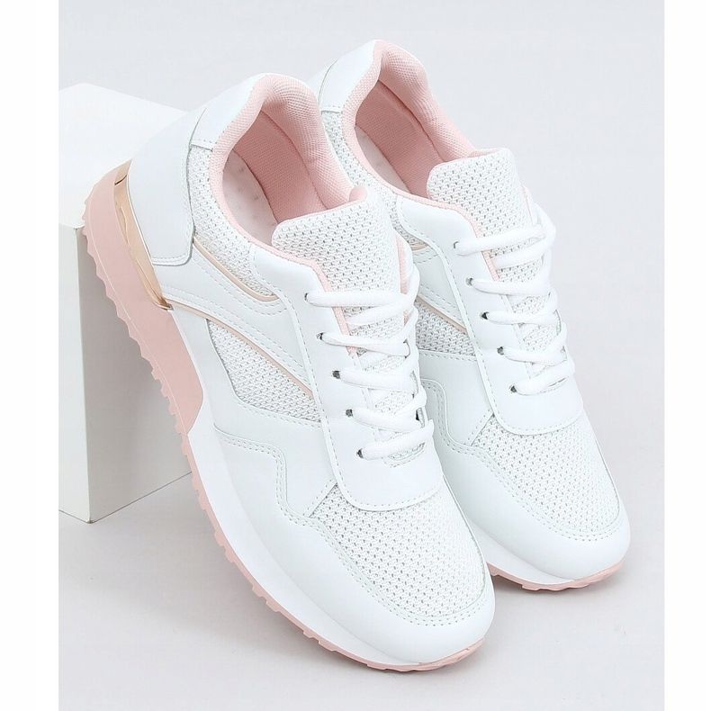 Chaussures de sport blanches VL134P BLANC / ROSE 1 Chaussures de sport blanches VL134P BLANC / ROSE 1