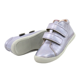 Chaussures velcro en cuir des filles 1264 Holographic Mazurek violet 2