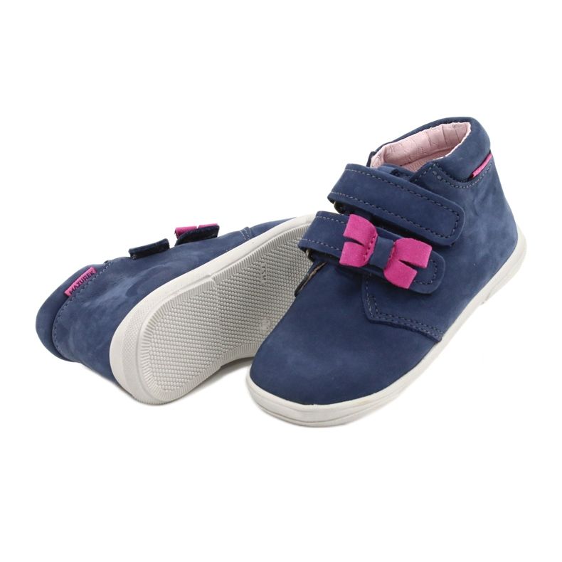 Mazurek Bottes de filles avec un arc rose-rose 341 bleu 2