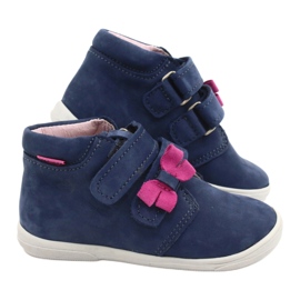 Mazurek Bottes de filles avec un arc rose-rose 341 bleu 4