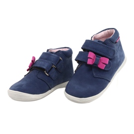 Mazurek Bottes de filles avec un arc rose-rose 341 bleu 1