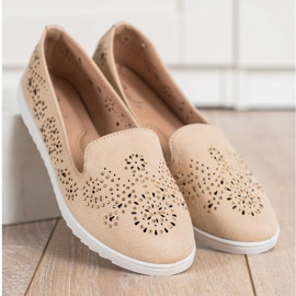 Renda Seigneurs en daim avec cristaux beige 3