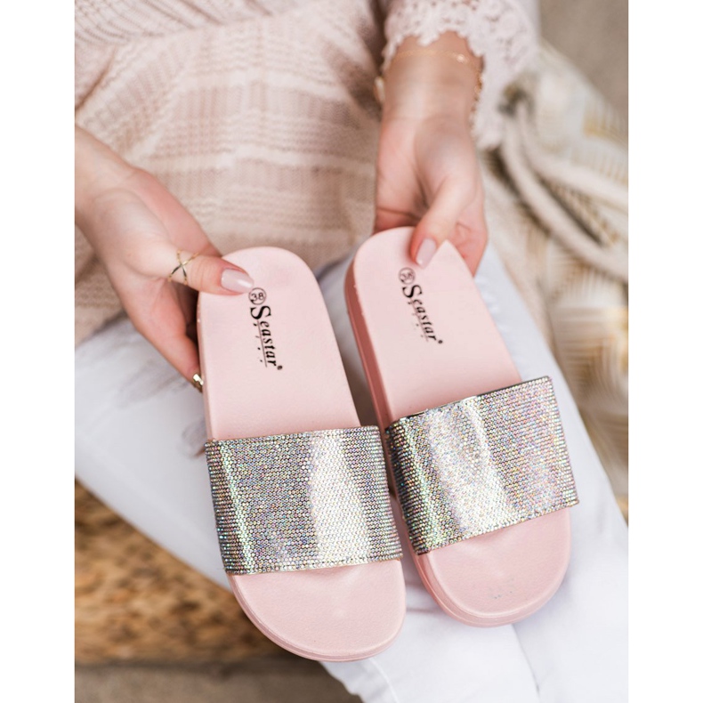 Seastar Pantoufles Avec Cristaux rose 2 Seastar Pantoufles Avec Cristaux rose 2