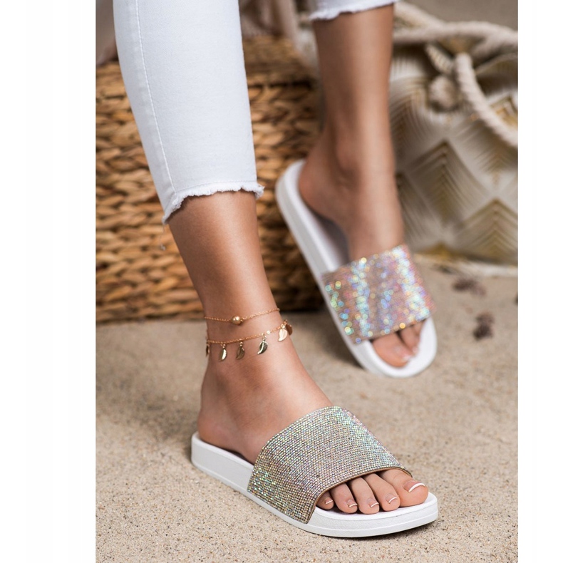 Seastar Pantoufles Avec Cristaux blanche 1