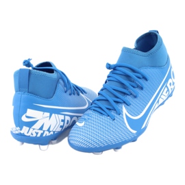 Chaussures de football Nike Mercurial Superfly 7 Club FG / MG Jr AT8150-414 bleu 3