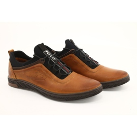 Polbut Chaussures casual en cuir rouge K24 jaune 11