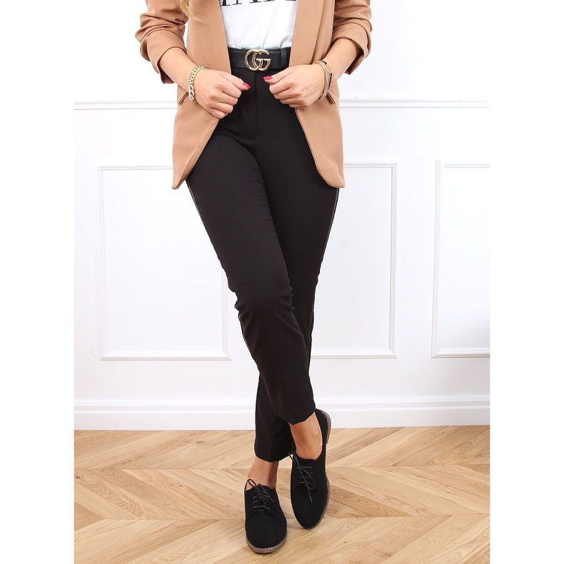 Mocassins à lacets noirs G325 Noir 1