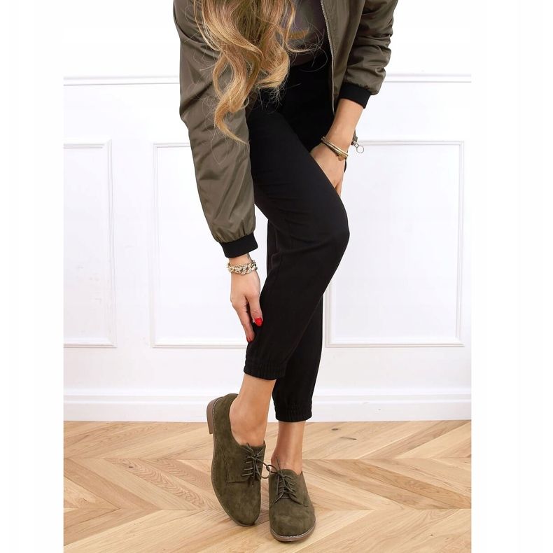 Mocassins à lacets verts G325 Vert 1