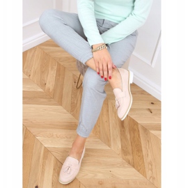 Mocassins femme beige AB695 Nude 2