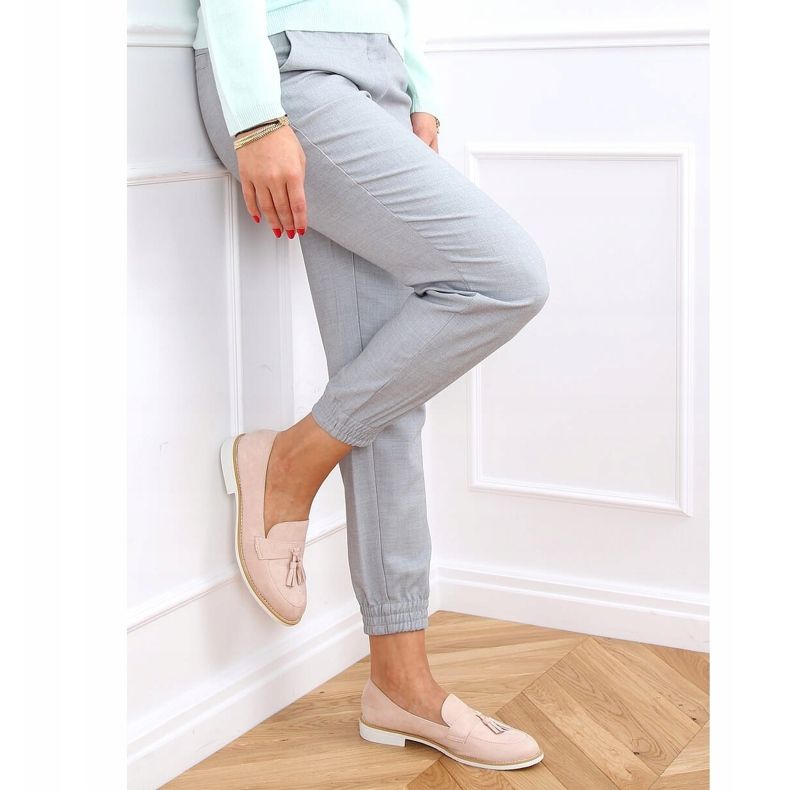 Mocassins femme beige AB695 Nude 1