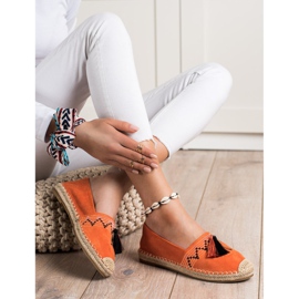 Best Shoes Espadrilles à la mode avec ornements orange 1 Best Shoes Espadrilles à la mode avec ornements orange 1