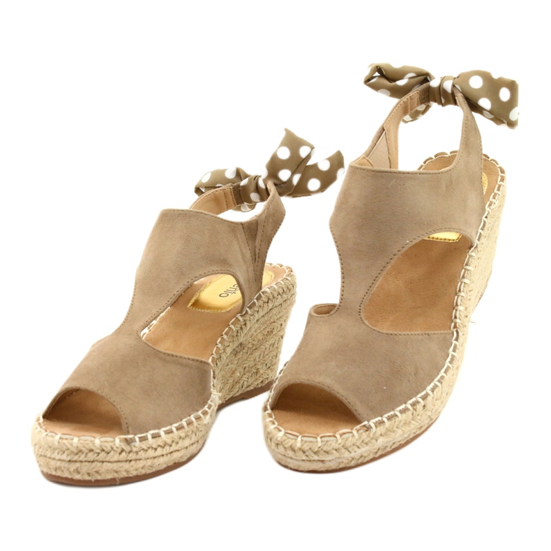 Sandales Sur Compensées Femme Taupe Monroe beige 1