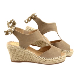 Sandales Sur Compensées Femme Taupe Monroe beige 3 Sandales Sur Compensées Femme Taupe Monroe beige 3