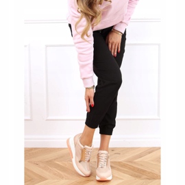 Rose RQ288 Chaussures de sport roses sur talon compensé dissimulé 1 Rose RQ288 Chaussures de sport roses sur talon compensé dissimulé 1