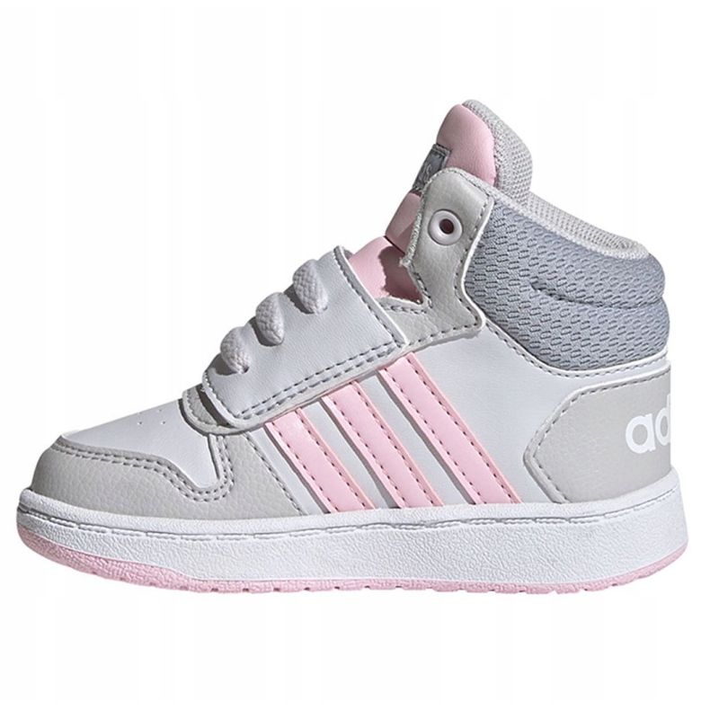 Chaussures Adidas Hoops Mid 2.0 I Jr FY9290 rose gris 1
