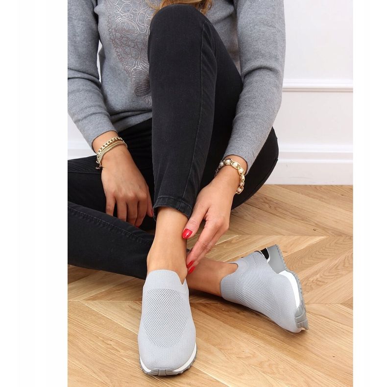 Chaussettes grises chaussures de sport LDH006 Gris 2