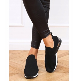 Noir LDH006 Chaussettes noires chaussures de sport 2