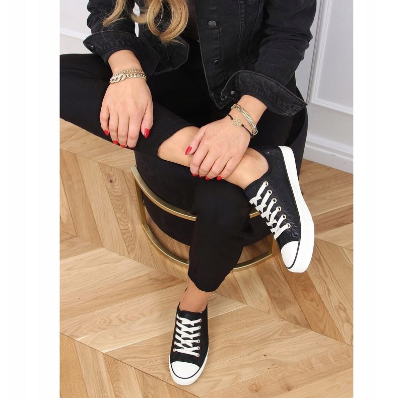Baskets femme noires 3176 Noir le noir 1