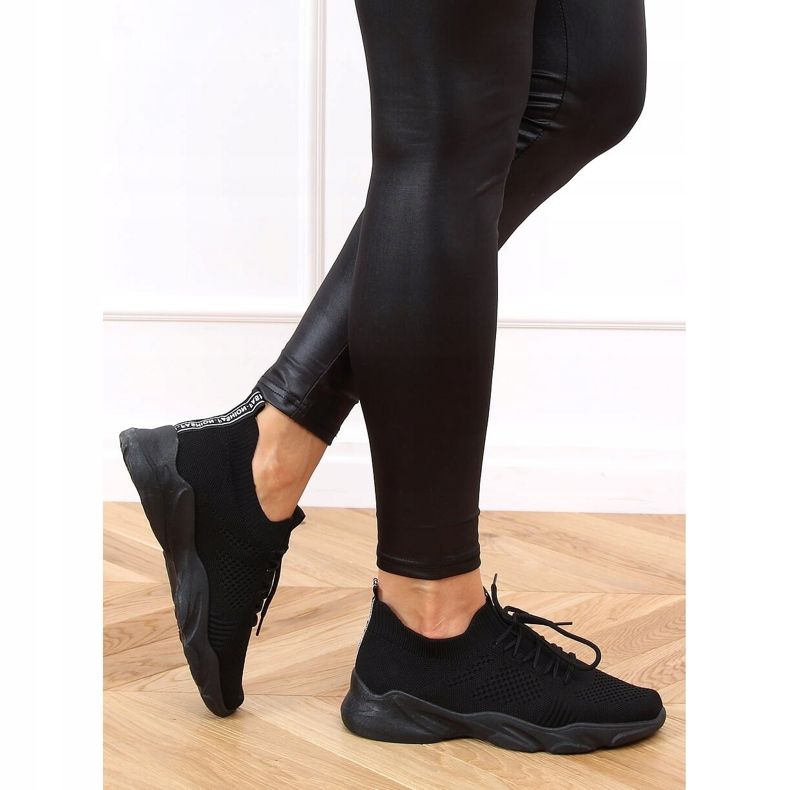 Noir FF-10 Chaussettes noires chaussures de sport 1