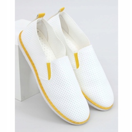 Baskets slip-on blanches AA620 Jaune 3