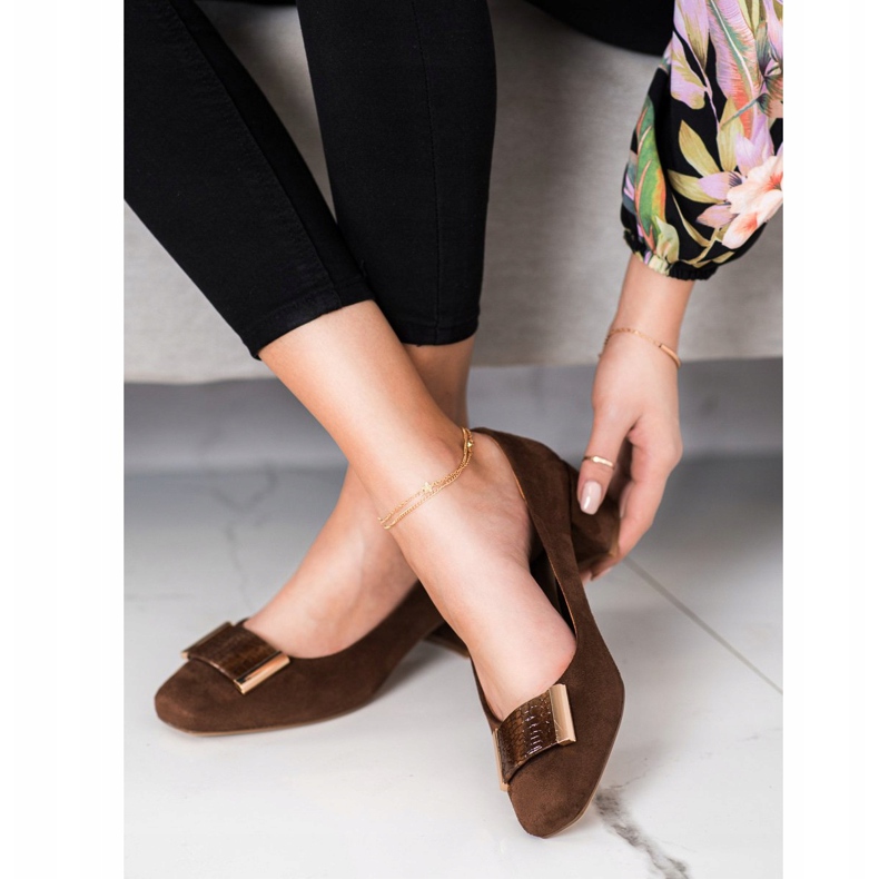 Escarpins sur un talon bas Sergio Leone brun 2