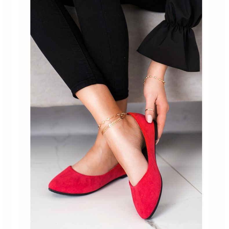 Ballerines classiques VINCEZA rouge 1