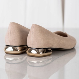 Escarpins à talon doré VINCEZA beige 1 Escarpins à talon doré VINCEZA beige 1